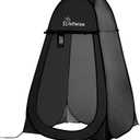 WolfWise Portable Pop Up Privacy Shower Tent, Spacious Changing Room, Dressing Room, Sun Sunshade Canopy Outdoor Rain Shelter, Backpack Privacy Shelters for Camping, Hiking, Beach, Toilet, Black (47.2" L x 47.2" W x 74.8" H)