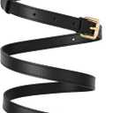 Leather Purse Strap Replacement Crossbody Handbag Long Adjustable (Black)