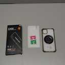 IYTRRYH for iPhone 11 Case Magnetic Compatible with MagSafe Wireless Charging, with 2 Screen Protector, for 11 Case Built-in 360°Kickstand Ring, Military Grade Drop Heavy Duty Protection Shockproof Black