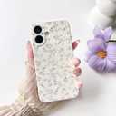 NITITOP Compatible with iPhone 16 Plus Case Cute Flower Women Girls Floral Rose Design Vintage Shockproof Soft Girly Slim TPU Fashion Protective Phone Cover - Purple