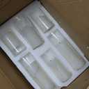 Set of 24 White Pillar Candles with Clear Glass Hurricane Holders- Elegant Cylinder Candle Vases for Weddings, Parties, Centerpieces, Home & Office Decor (White, 24 Set)