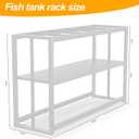 Akenow 55-75 Gallon Fish Tank Stand with Storage Shelf, 48.5 x14.9 x 29.2 Inch Aquarium Stand, Turtle Tank, Reptile Terrariums and Breeder Tank Stand,980LBS Capacity, White