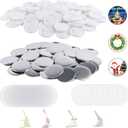 200 Sets 58mm/2.25 inch Button Maker Supplies, Pin Back Button Parts for Button Maker Machine 58mm, Including Metal Covers, Plastic Back Covers, Clear Plastic Film&Blank Paper