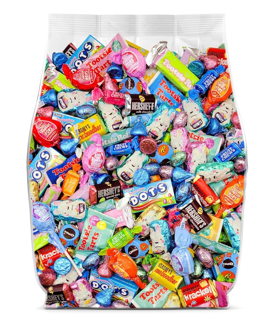 Easter Candy Variety Pack 2lb - Assorted Chocolate Bulk Candy Individually Wrapped for Party Favors, Egg Hunts & Easter Basket Fillers - Easter Candy Bulk Chocolate Assortment - 2 Pounds