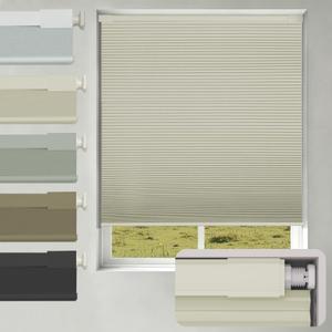 Changshade No Drill No Tools Blackout Cellular Shades,Cordless Blinds for Indoor Windows,Room Darkening Window Shades Honeycomb Blinds for Bedroom,Office,Home,46.5" w x 48" h,Beige