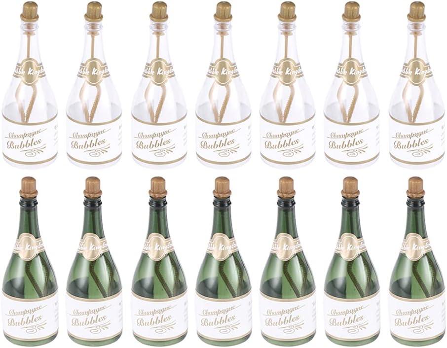LUOZZY 24 PCS Mini Champagne Bottle Wedding Bottle Mini Wine Bottles 1:12 Bar Pub Life Scenes Dollhouse Champagne Bottle Decoration, No Bubble - 3.71.2 INCH