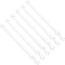 6PCS Small Tension Curtain Rod 16 to 28 Inch,White Short Curtain Rods No Drilling,Loaded Expandable Spring Curtain Rods for Windows Kitchen,Closet,Cupboard,Door,Bookshelf