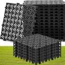 20 Pcs Ground Protection Mats, Interlocking Black 15.7 x 15.7 in