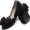 Stunner Women's Foldable Pointed Toe Ballet Flats Rhinestone Loafers Fashion Flats, 8