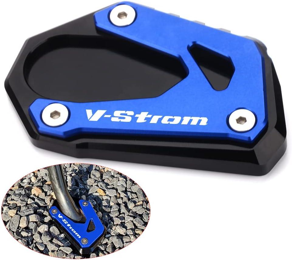 For V-Strom 1000 1000XT DL1000 2014-2021 V-Strom 1050 1050XT DL1050 2019-2022 Kickstand Foot Side Stand Enlarge Extension Plate Pad vstrom 1000 1050 xt Accessories (blue)
