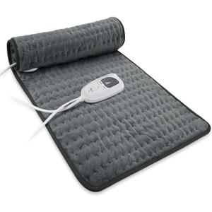 Heating Pad Electric Heat Pad, Hot Heated Pad,Multiple Temp and Timer Settings,Suitable for Shoulders, Neck, arms, Abdomen, Back, Legs, etc. (Gray Green, 24"X12")