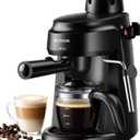 SHARDOR 3.5 Bar Espresso Machine  4-Cup Compact Espresso Maker with Milk Frother, 800 W Preheating Cappuccino Machine for Home, Black