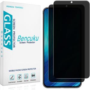 2 Pack Privacy Screen Protector for Samsung Galaxy S25 Anti Spy Tempered Glass, Support Fingerprint Unlock, Anti Scratch, Bubble Free (Black)