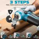 Cordless Oscillating Tool Compatible with Makita 18V Battery(Not Include Battery), 21,000 OPM Brushless 18V Oscillating Multi-tool with 6 Speed, LED Light, DIYtoolifz 4.5 Oscillating Tool for Cutting