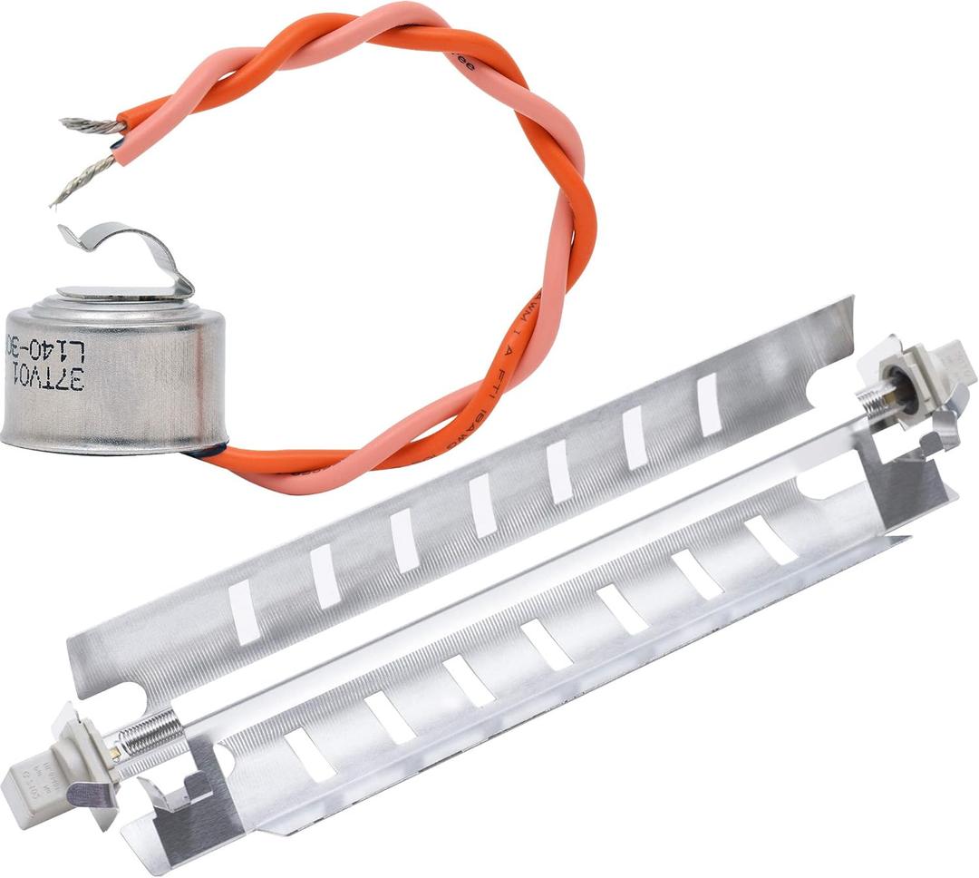 BlueStars [UPGRADED] WR51X10055 Refrigerator Defrost Heater and WR50X10068 Thermostat Kit  Compatible with GE & Hotpoint Refrigerators - Replaces AP3183311 PS303781 AP3884317