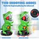 Dinosaur Shooting Toys for Kids 3-6, Movable Target Shooting Games with 2 Air Pump Guns, LCD Score Record, Birthday Gifts Suitable for Children Aged 3-5 5-6 6-8