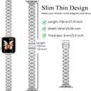 STIROLL Thin Replacement Band Compatible for Apple Watch 38mm 40mm 41mm 42mm(Series 11 10), Stainless Steel Metal Wristband Women Men for iWatch Ultra SE Series 9 8 7 6 5 4 3 2 1, Silver