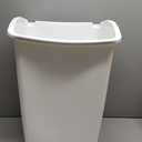 Rubbermaid,White Dual-Action Swing Lid Trash Can, 11.25 Gallon, for Home/Kitchen/Bathroom/Garbage