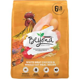 Purina Beyond Natural Dry Cat Food Wholesome Ingredients for Whole Health White Meat Chicken and Whole Oat Meal Recipe - 6 lb. Bag (EXP 08/01/26)