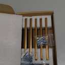 Goo-Ki 6 Pack Cabinet Pulls Antique Brass Finger Pulls Zinc Alloy Hardware Cabinet Handles, 5 Inch (128mm) Hole Center Kitchen Drawer Pulls