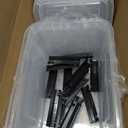 Clear Storage Latch Box 12 Quart, Plastic Organizing Box/Bin with Lid and Black Handles, 6-Pack