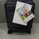 biaggi Runway Hybrid Expandable Underseat Carry-On  Lightweight TSA-Approved Polycarbonate Travel Bag, Perfect for Getaways & Long Weekends (Expandable Underseater, Navy Blue)