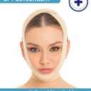 M&D Face Slimming Chin Strap Lipo Compression Garment Mentonera Postquirrgica Facial Beige L