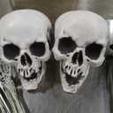 Zhanmai 6 Pcs Halloween Decorations Outdoor Skeleton Arms and Heads Graveyard Lawn Yard Skeleton Decoration Halloween Plastic Realistic Looking Garden Stake for Outdoor Supplies