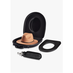 MOSLA Hat Box Travel Fedora Case Universal Size Hat Carrier Storage Case Easily Straps to Suitcase or Carried on Shoulders,Travelling Boxes Gift Idea for Men