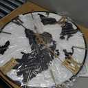 24 Inch Large Wall Clock,Modern Decorative Big World Map with Vintage Gold Roman Numeral Extra Giant Metal Oversized Wall Clocks for Living Room,Office,Kitchen,Dining Room,Bedroom