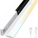 Under Cabinet Lighting Hardwired & Plug-in, 30 inch 3CCT with Triac Dimmable, Linkable Under Counter Lights for Kitchen,with Power Cord and Linked Cord, CRI 97, 120V,20W,1700Lm, White