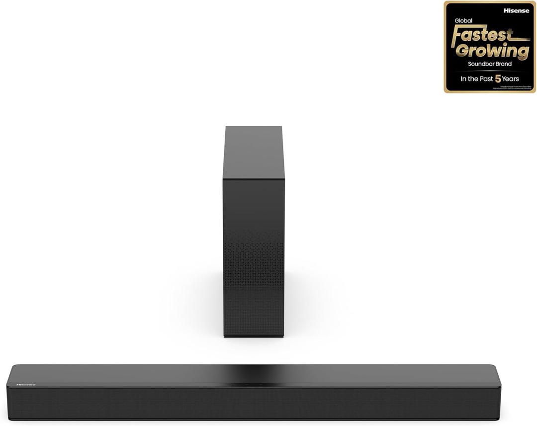Hisense HS2100 2.1 Ch 240W Sound Bar with Wireless Subwoofer - DTS Virtual X, Dolby Audio, Ezplay, 6 EQ Modes, HDMI ARC, Bluetooth 5.3 Hisense HS2100 2.1 Ch 240W Sound Bar with Wireless Subwoofer - DTS Virtual X, Dolby Audio, Ezplay, 6 EQ Modes, HDMI ARC, Bluetooth 5.3