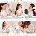 Blow Dryer Brush 7 in ONEAutowrap Curling Wand, 110,000 RPM High-Speed Negative Ionic Hair Dryer with Diffuser Concentrator, Round Brush Blow Dryer Air Styler, Volumizing Hair Styling Tools