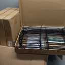 Decorative Garden Fence 17in x10ft, 10 Pack Rustproof Metal No Dig Fence Animal Barrier for Dog, Arched Flower Bed Edging Ornamental Wire Border Panel Fencing for Yard Patio Outdoor Decor (Black)