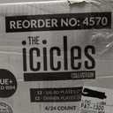 Icicles Plates Blue Gold Rim Combo 7"+10" Case of 96 (4 packs x 24)