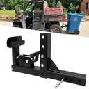 Adjustable Trash Can Transporter Hitch with Adaper Garbage Can Hauler Towing Hitch Carrier with 2'' Hitch Receiver Fits Most Models of Trailers,Trucks,Cars,Golf Carts,ATVs