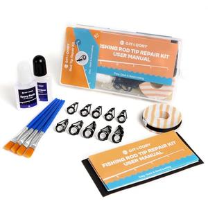 OJYDOIIIY Fishing Rod Tip Repair Kit, 10 Replacement Pole Tips with Complete Supplies, Parts and Instructions