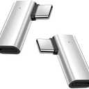 xiwxi 2Pack 90 Degree Lightning to USB C Charger Converter for iPhone 15/15Pro/15 Pro Max Plus,Samsung S24 S23,iPad Air,27W PD Fast Charging&Data Transfer,Type C Devices,Not Audio/OTG/PS/2 Cables