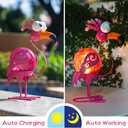 Flamingo Solar Lights Outdoor,Pink Flamingos for Yard Outside Decor | Tabletop Lamp Decor for Yard Patio Porch Outside
