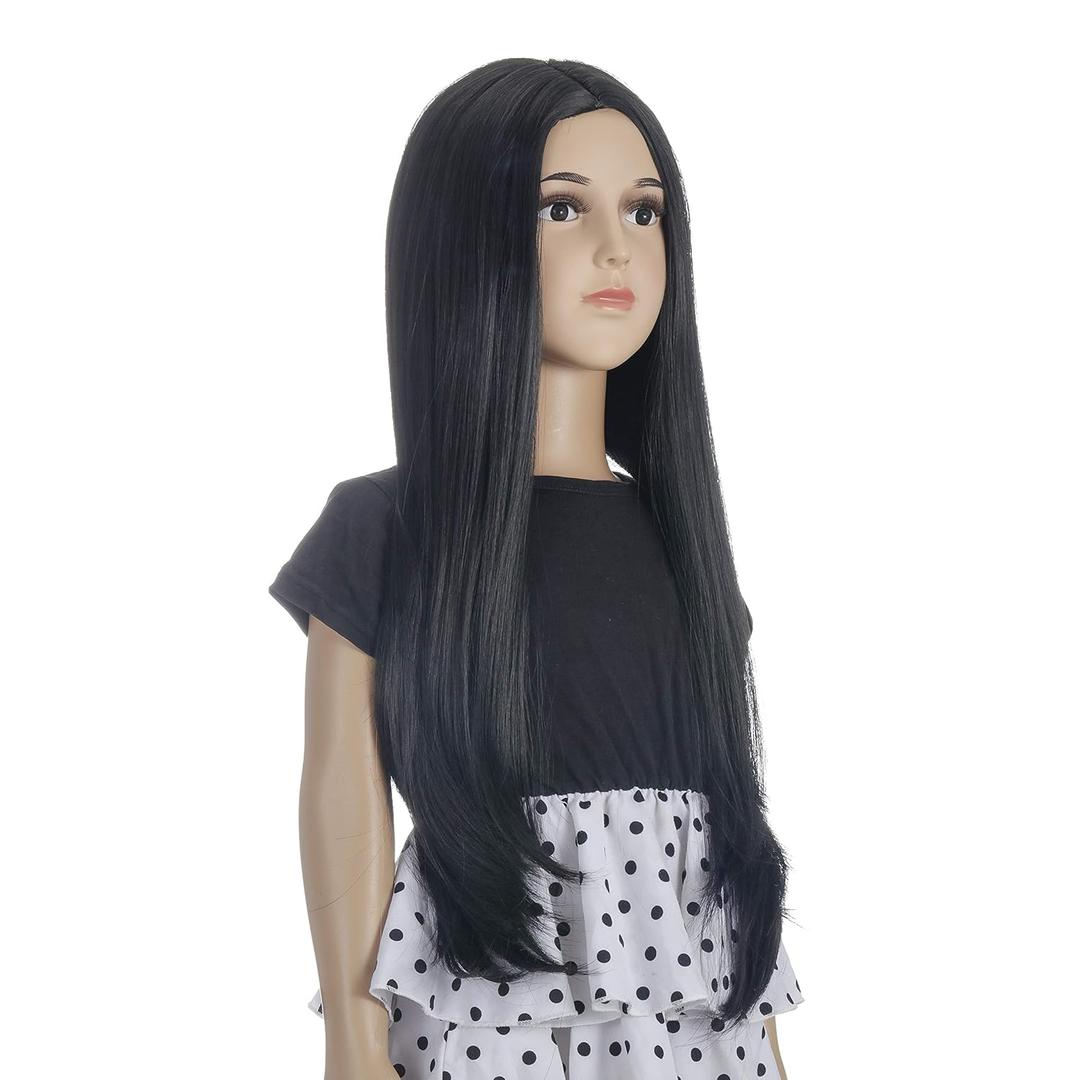 MORTICIA Mid length Party Girl Holiday Party Dress Up Wig (Black)