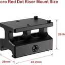 0.87" Red Dot Sight Riser Mount - Picatinny to RMSc/RMS/Doctor/RMR/SRO/407C/507C/508T/407K/507K/Vortex Venom/Viper/Fastfire Adapter
