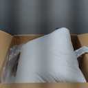 Serta Hotel Collection Pillows King Size Set of 2 White Goose Feather Down Fiber Gusseted 100% Cotton Pillow for Back, Stomach or Side Sleepers