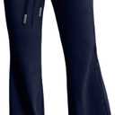 Herseas Women's Wide Waistband Sweatpants 2025 Trendy Baggy High Waisted Casual Trousers Flare Leg Pant (Medium, Navy Blue)