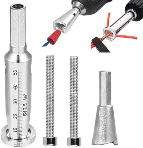 2024 Upgraded Wire Stripping and Twisting Tool for Drill, Wire Nut Twister, Fast Electric and Hand Wire Stripper and Twister, 2-6 Way Simultaneously Stripping and Spin Twisting, Pack 2