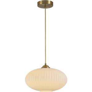 KCO Lighting Mid Century Modern Gold Globe Pendant Lighting Brushed Brass White Opal Glass Pendant Light Antique Farmhouse Single Hanging Kitchen Island Lighting Fixture