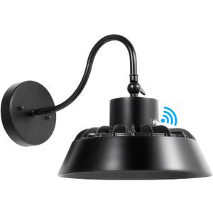 LED Gooseneck Barn Light, 50W 5000K Daylight 6500LM Dusk to Dawn Outdoor Farmhouse Wall Mount Light with Photocell,400W MH/HPS Equiv,Swivel Head LED Wall Lantern Light for Porch Yard Street