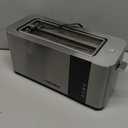 Mueller UltraToast Full Stainless Steel Toaster 4 Slice, Long Extra-Wide Slots for Bagels and Waffles, 6 Browning Levels, LED Display, Cancel/Defrost/Reheat Functions & Removable Tray, Kitchen Gadgets