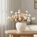Ceramic Flower Vase Home Decor - Small Farmhouse Table Vases Rustic Vintage Living Room Kitchen Bedroom Decorations for House Book Shelf Office Coffee Desk Dining Fireplace (6" Rustic)