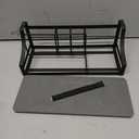 BOTEMY Toothbrush Holder with Instant Drying Stone - Bathroom Counter Organizer, Diatomite Electric Toothbrush Toothpaste Holders, Bathroom Sink Organizers and Storage,Black (X-Large)