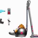 Dyson Big Ball Turbinehead Pro Bagless Canister Vacuum Cleaner, HEPA Filter, Strong Suction, Self-Adjusting Cleaner Head, Large bin,, Yellow/Iron, with MTC Microfiber Cloth